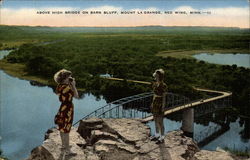 Above High Bridge on Barn Bluff, Mount La Grange Postcard