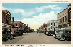 Second Street Laramie, WY Postcard Postcard