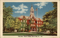 "Old Main," Geneva College Beaver Falls, PA Postcard Postcard