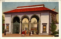 Entrance, Chicago Zoological Park at Brookfield Postcard