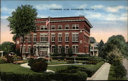 Galesburg Club Postcard