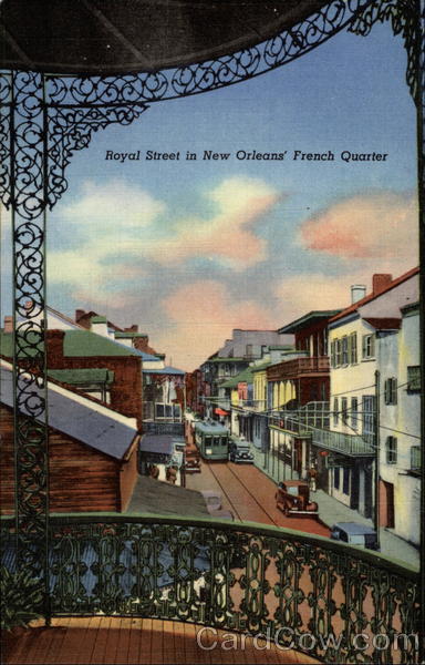 Royal Street in the French Quarter New Orleans Louisiana