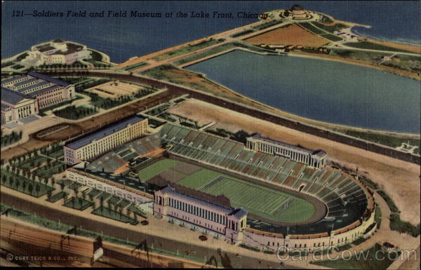 Soldiers Field and Field Museum at the Lake Front Chicago Illinois