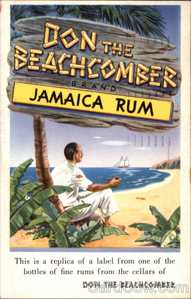 Don the Beachcomber replica label Advertising