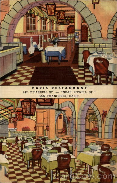 Paris Restaurant - Near Powell Street San Francisco California