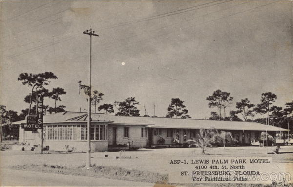 ASP-1 Lewis Palm Park Motel - For Fastidious Folks St. Petersburg Florida