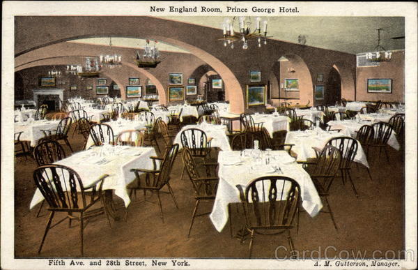 New England Room, Prince George Hotel New York