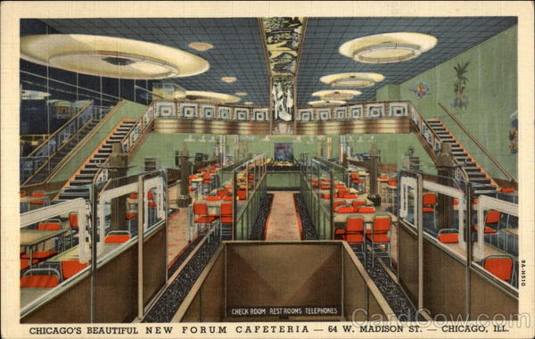 Chicago's Beautiful New Forum Cafeteria Illinois