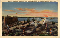 First Mass, Celebrated When Menendez Founded St. Augustine, Florida, Sept. 8, 1565 Postcard