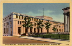 Enoch Pratt Free Library, Cathedral, Mulberry and Franklin Streets Baltimore, MD Postcard Postcard