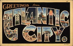 Greetings from Atlantic City New Jersey Postcard Postcard