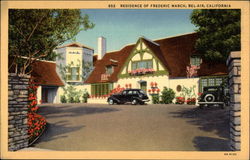 Residence of Frederic March Bel Air, CA Postcard Postcard