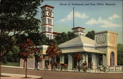 House of Parliament and Post Office Bermuda Postcard Postcard