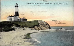 Montauk Point Light New York Postcard Postcard