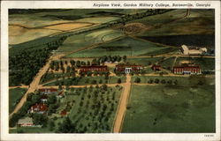 Airplane View, Gordon Military College Postcard