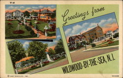 Greetings from Wildwood-by-the-Sea, N.J New Jersey Postcard Postcard