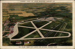 Lambert Field, St. Louis Municipal Airport Postcard