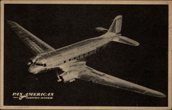 Enroute via PAA. Douglas Clipper Aircraft Postcard Postcard