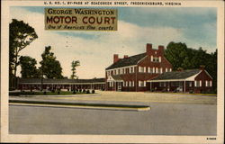 George Washington Motor Court Fredericksburg, VA Postcard Postcard
