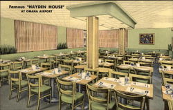 Hayden House Restaurant Dining Room Postcard