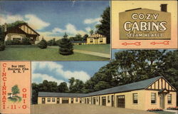 Cozy Cabins, Box 293C harrison Pike, R .R. 7 Postcard