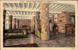 View of Lobby, Assembly Inn Montreat, NC Postcard Postcard