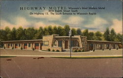 Highway Motel - 3010 Eighth Street South Wisconsin Rapids, WI Postcard Postcard