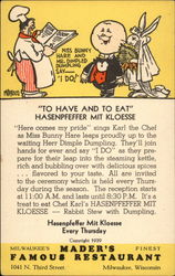 Mader's Famous Restaurant Postcard
