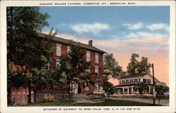 Historic Walker Taverns, Cambridge Jct Brooklyn, MI Postcard Postcard