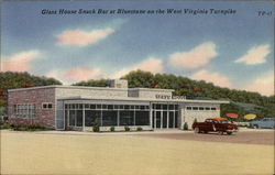 Glass House Snack Bar At Bluestone on West Virginia turnpike Postcard Postcard