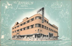 The Jefferson Hotel Virginia Beach, VA Postcard Postcard