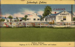 Schooley's Cabins Postcard