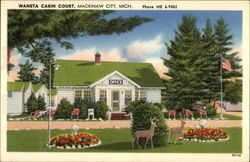 Waneta Court Mackinaw City, MI Postcard Postcard