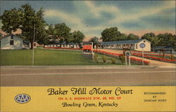 Baker Hill Motor Court Bowling Green, KY Postcard Postcard