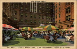 Open Summer Garden at Jacques French Restaurant Postcard