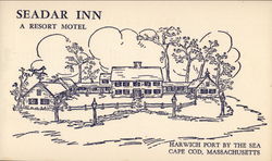 Seadar Inn A Resort Motel Cape Cod, MA Postcard Postcard