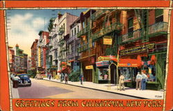 Greetings from Chinatown, New York Postcard