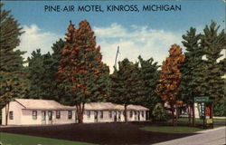 Pine-Air Motel Kinross, MI Postcard 