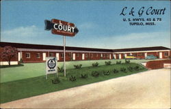 L & G Court Tupelo, MS Postcard Postcard