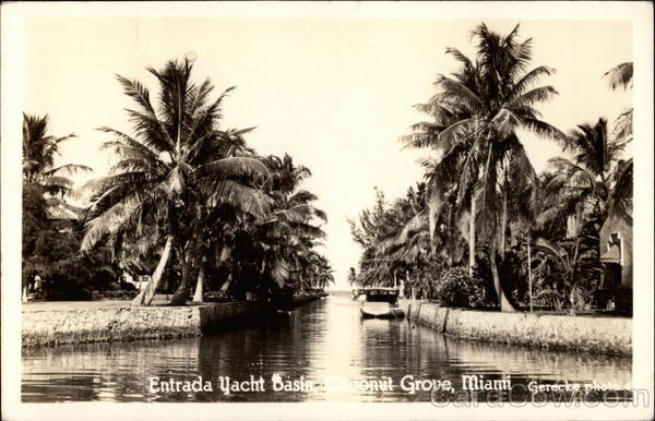 Entrance to Yacht Basin at Coconut Grove Miami Florida