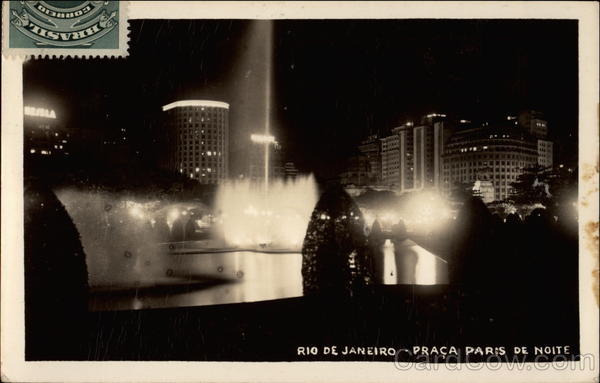 Praca Paris de Noite Rio de Janeiro Brazil