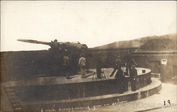 6 Inch Disappearing Gun in Action World War I