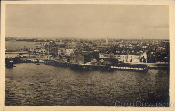 View of Norddeutscher Lloyd steamer line docks Bremen Germany