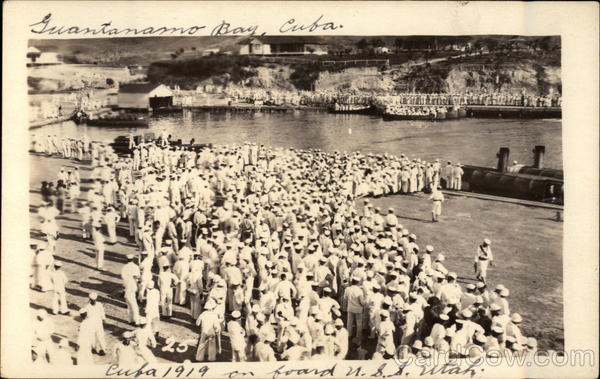 On board the USS Utah, Cuba 1919 Guantanamo Bay