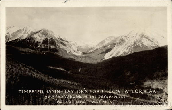 Timbered basin, Taylor's Fork & Taylor Peak Gallatin Gateway Montana