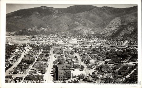 Aerial View of Kellogg, Famous for Its Mines Idaho