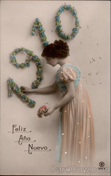 Feliz Ano Nuevo 1910 New Year's
