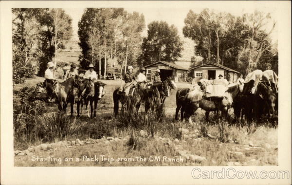Starting on a Pack Trip from CM Ranch Dubois Wyoming