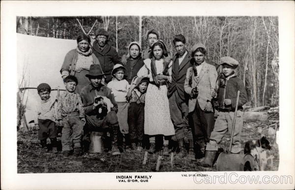 Indian Family Val d'Or PQ Canada Quebec