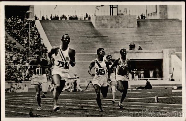 1936 Berlin Olympics Showing Jesse Owens